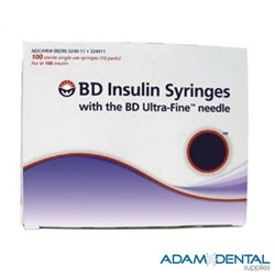 BD Ultra Fine II Insulin Syringes 0.5ml 30 Guage x 8mm Box of 100