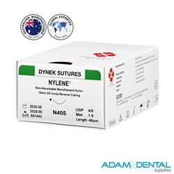 NYLENE SUTURES 4-0 18MM 3/8 CIRC RVRSE CUT 45CM 36/PK