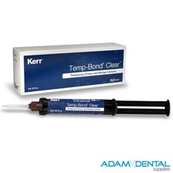 Kerr Temp-Bond Clear Automix 5ml Syringe & 10 tips no triclosan