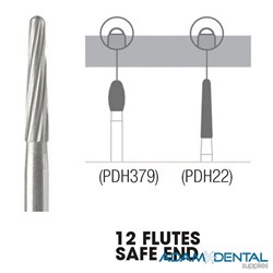 Ortho Carbide Debonding Bur 12 Flutes Safe End 5 pack