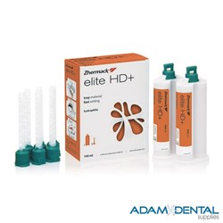 Elite HD+ Tray Material Heavy Body Fast Set 2 x 50ml Cartridges + 12 Mixing Tips