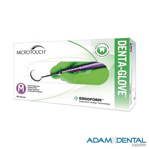 Ansell Dentaglove Green Neoprene XL 100/pk