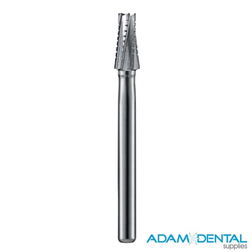Tungsten Carbide Jet Bur taper Flat End X-cut Fissure x 100