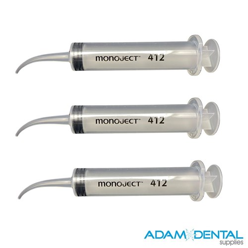 Monoject Irrigation Syringe 12mm Curved 50pk