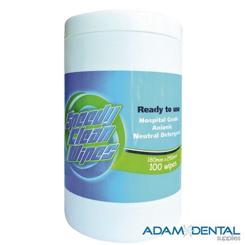 Speedy Clean Hospital Grade Neutral Detergent Wipes 100/pk
